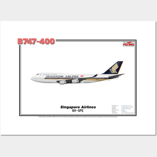 Boeing B747-400 - Singapore Airlines (Art Print) Posters and Art